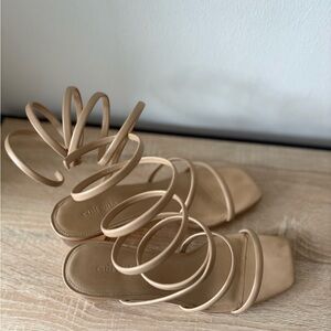 Cult Gaia Tan Strappy Women's Sandals